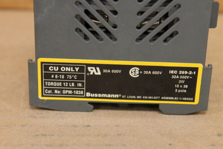 BUSSMAN OPM-1038 (LOT OF 2) OVERCURRENT PROTECTION MODULES