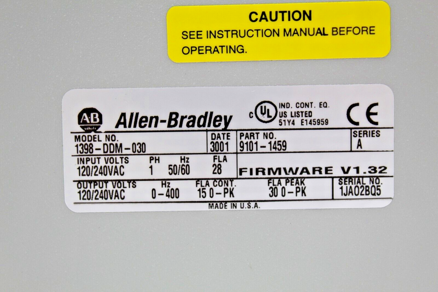 Allen-Bradley 1398-DDM-030 Universal Digital Servo Drive