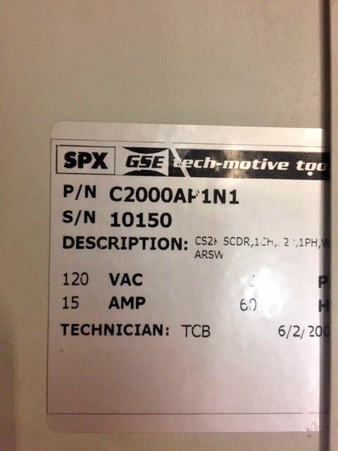 SPX C2000AP1N1 GSE TECH-MOTIVE CS2000 MINI SCREWDRIVER CONTROLLER W/ GUN