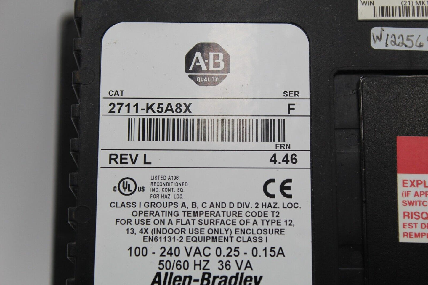 Allen Bradley 2711-K5A8X Ser. F PanelView 550