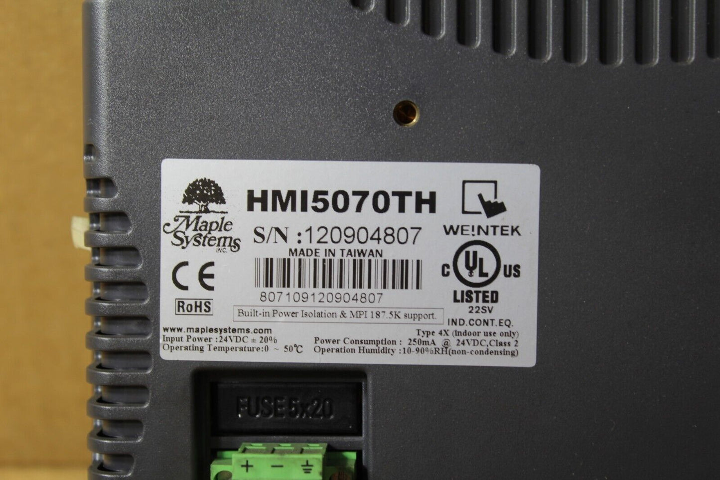 Maple Systems HMI5070TH Graphic Operator Touch Panel