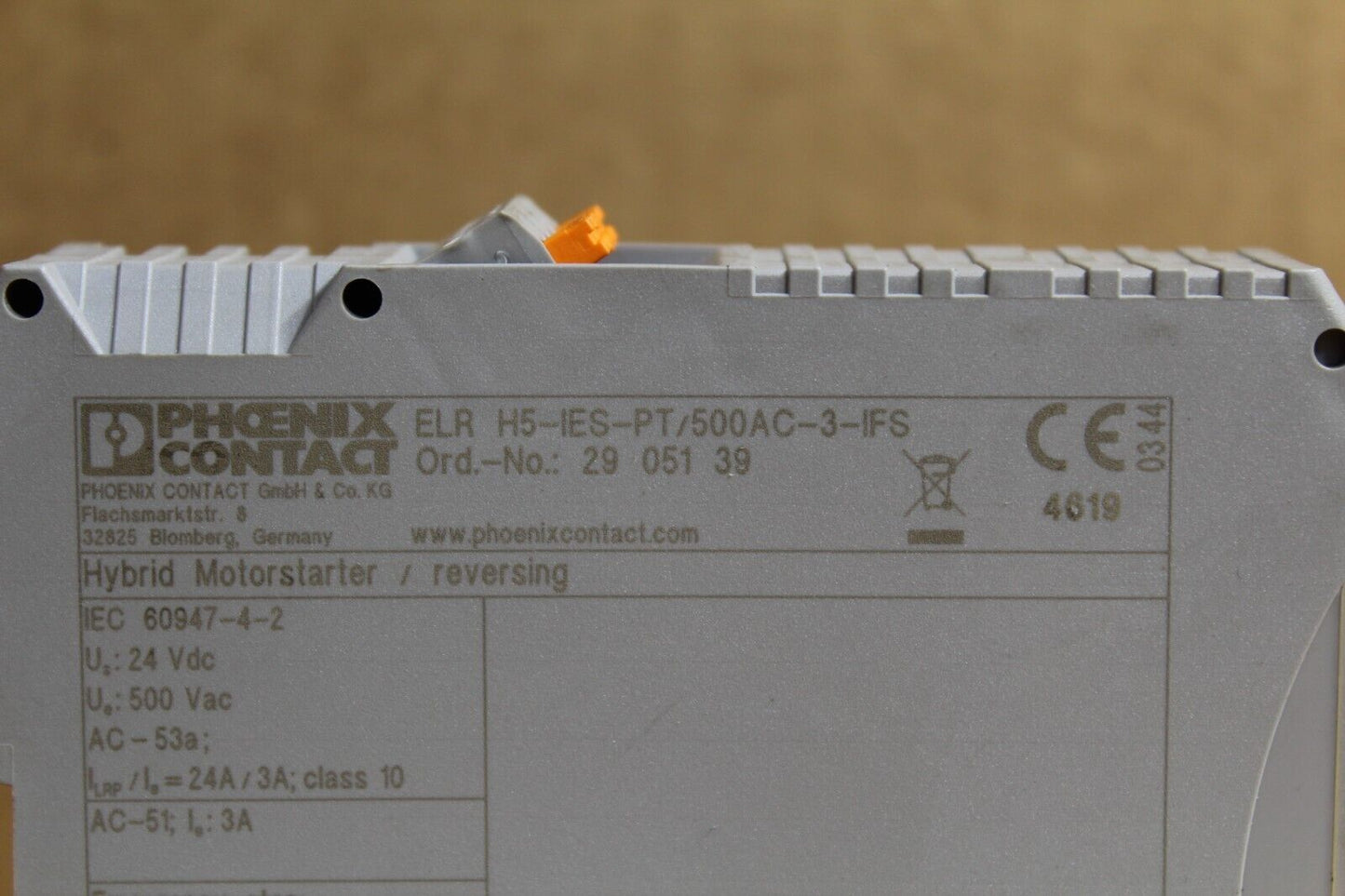 Phoenix Contact ELR H5-IES-PT/500AC-3-IFS Motor Starter