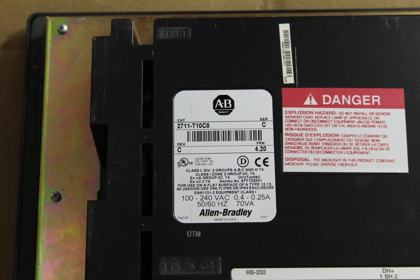 Allen-Bradley 2711-T10C8 /C Panelview