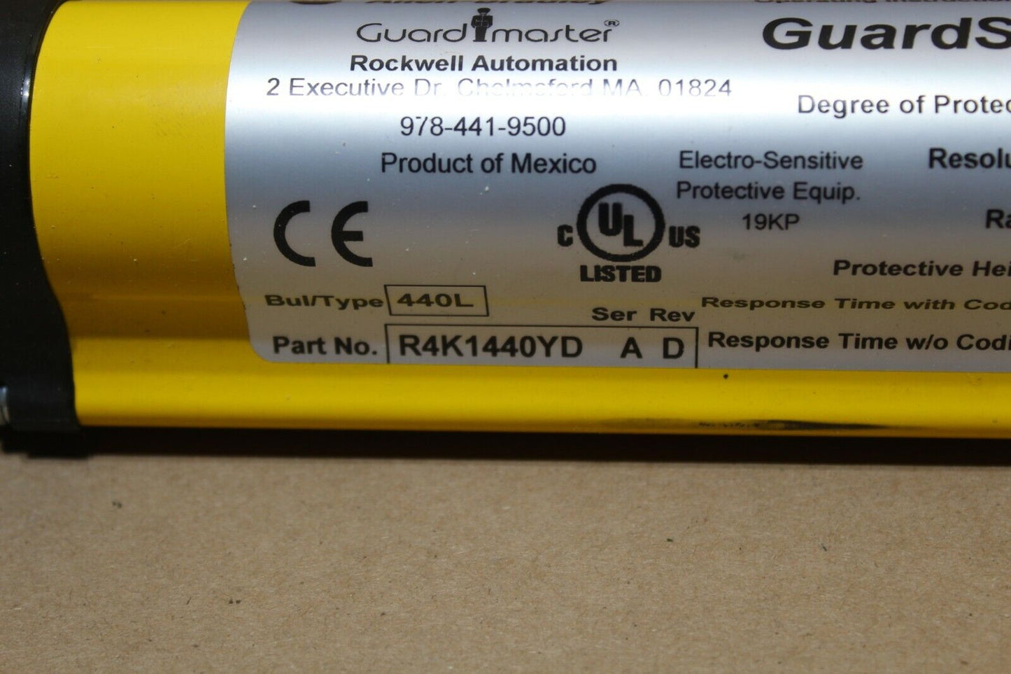 ALLEN BRADLEY R4K1440YD/A Rev D LIGHT CURTAIN
