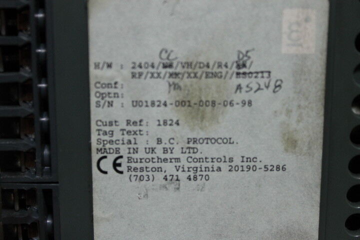 Eurotherm 2404/CC/VH/D4/R4/D5/RF/XX/YM/XX/ENG/AS248 2404 Controller