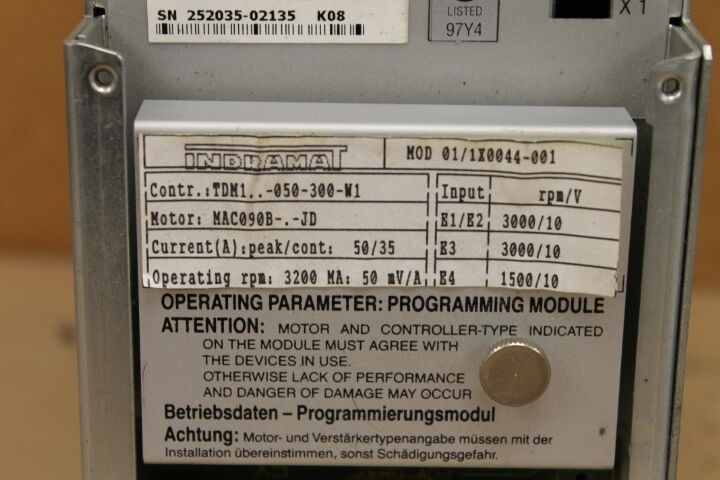 INDRAMAT TDM1.4-050-300-300-W1 CONTROLLER