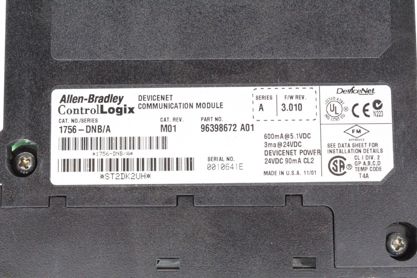 Allen-Bradley 1756-DNB/A ControlLogix DeviceNet Communications Module