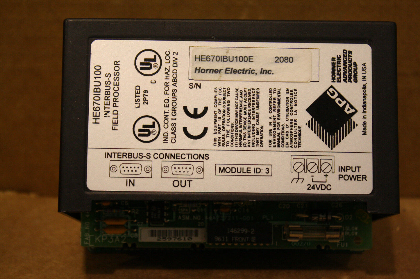 GE FANUC HE670IBU100N BUS INTERFACE UNIT FOR GE FIELD CONTROL INTERBUS-S