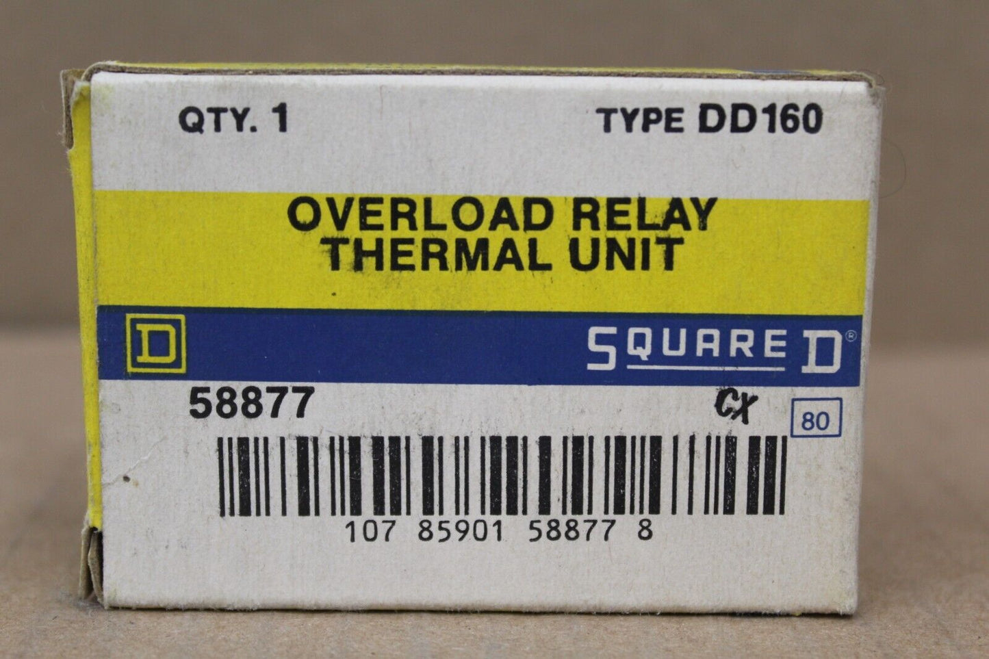 Square D DD160 Overload Relay Thermal Unit