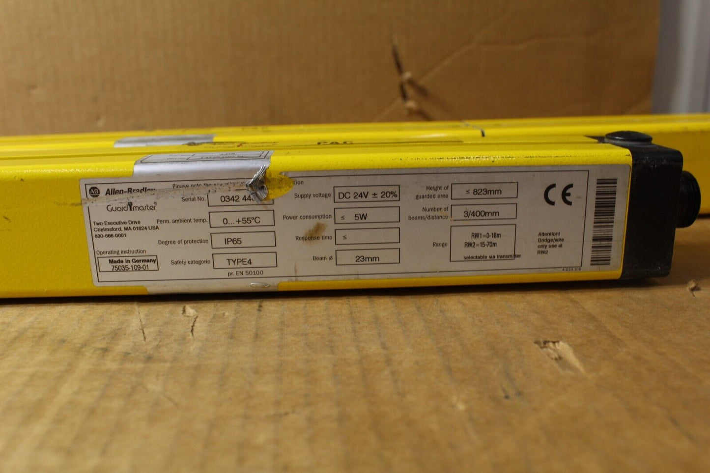 Allen-Bradley 440L-R4H3400M-N / 440L-T4H3400-N R / T Light Curtain