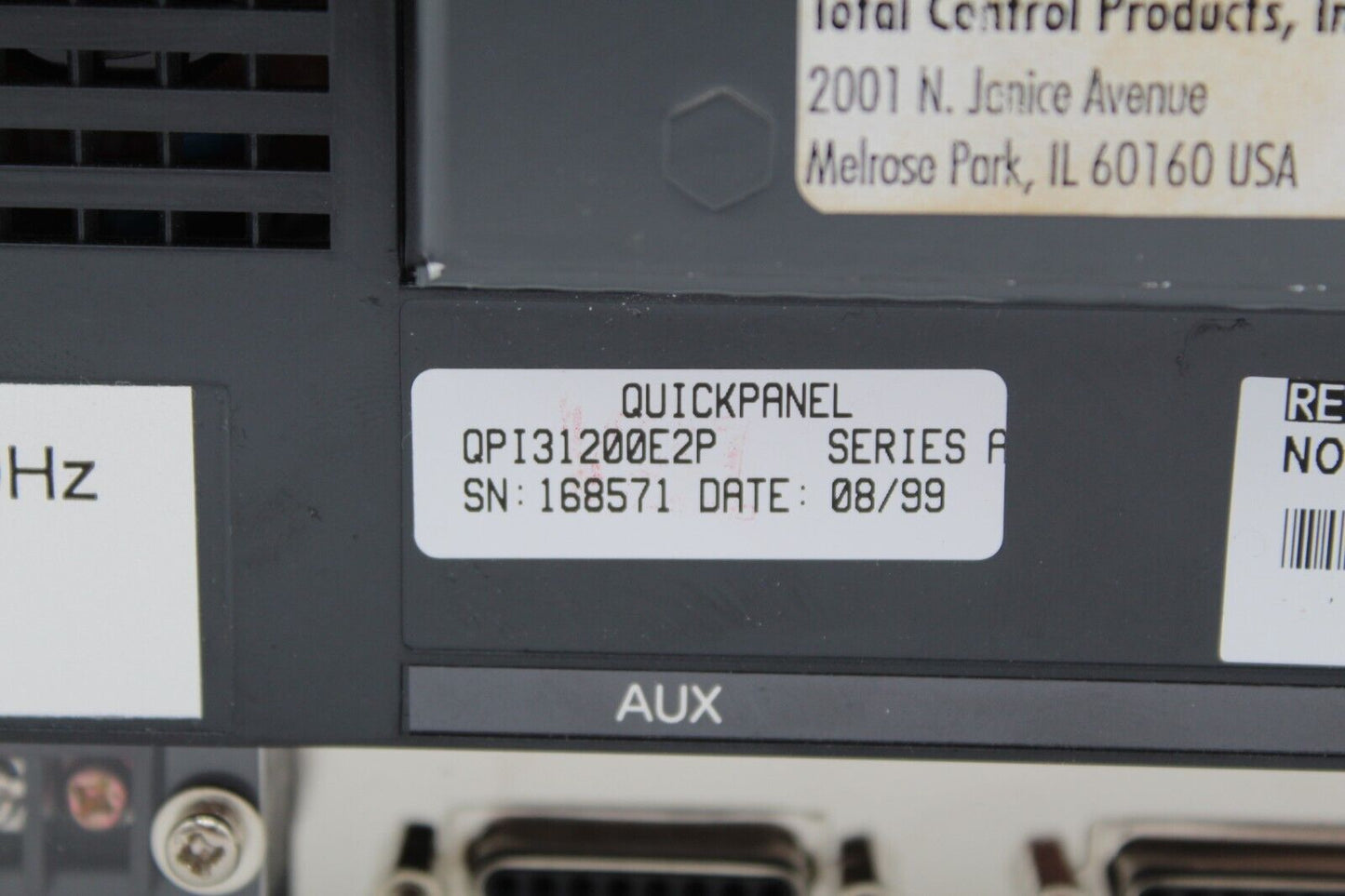 Total Controls Quick Panel QPI31200E2P Operator Interface Panel
