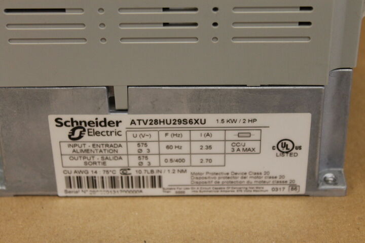 TELEMECANIQUE ATV28HU29S6XU ALTIVAR 28