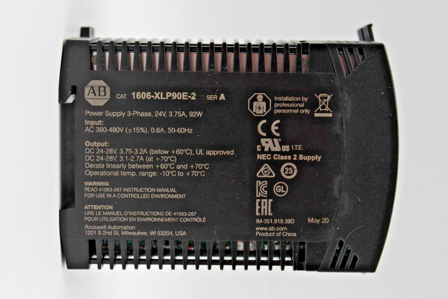 Allen-Bradley 1606-XLP90E-2 Switching Mode Power Supply