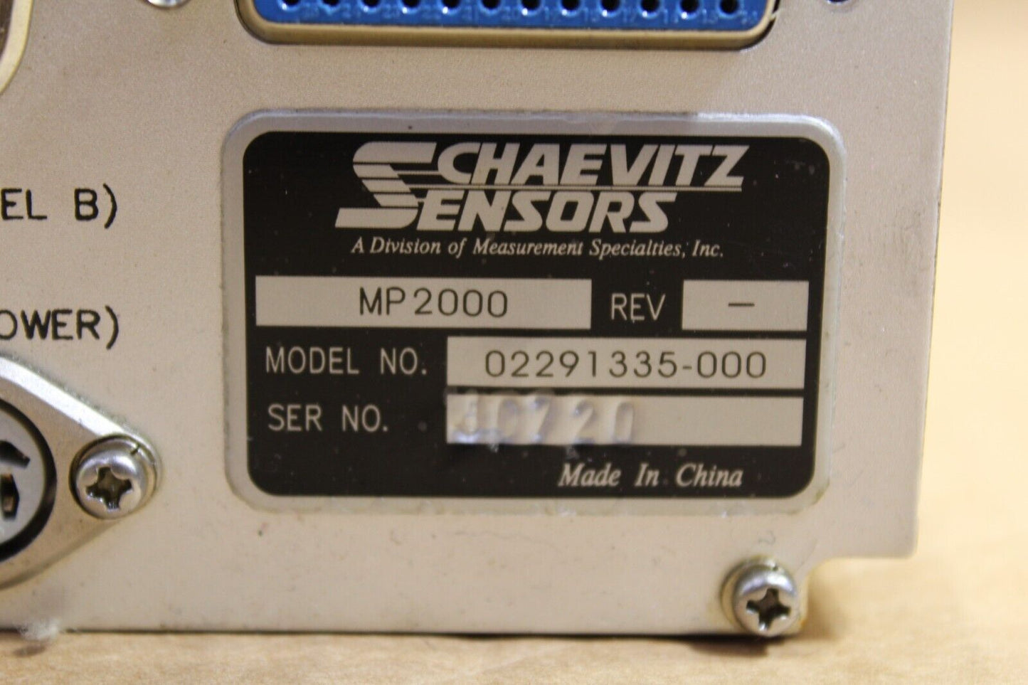 Measurement Specialties 02291335-000/MP2000 Microprocessor Readout & Controller