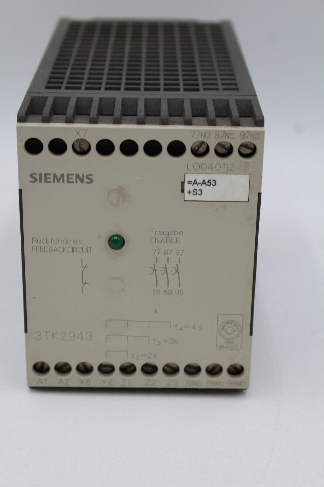 Siemens 3TK2943-0BB4 Safety Relay