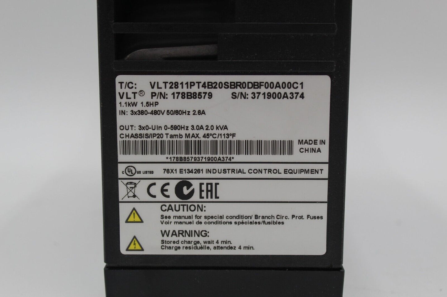 Danfoss 178B8579 VLT-2800 Variable Speed Inverter Drive