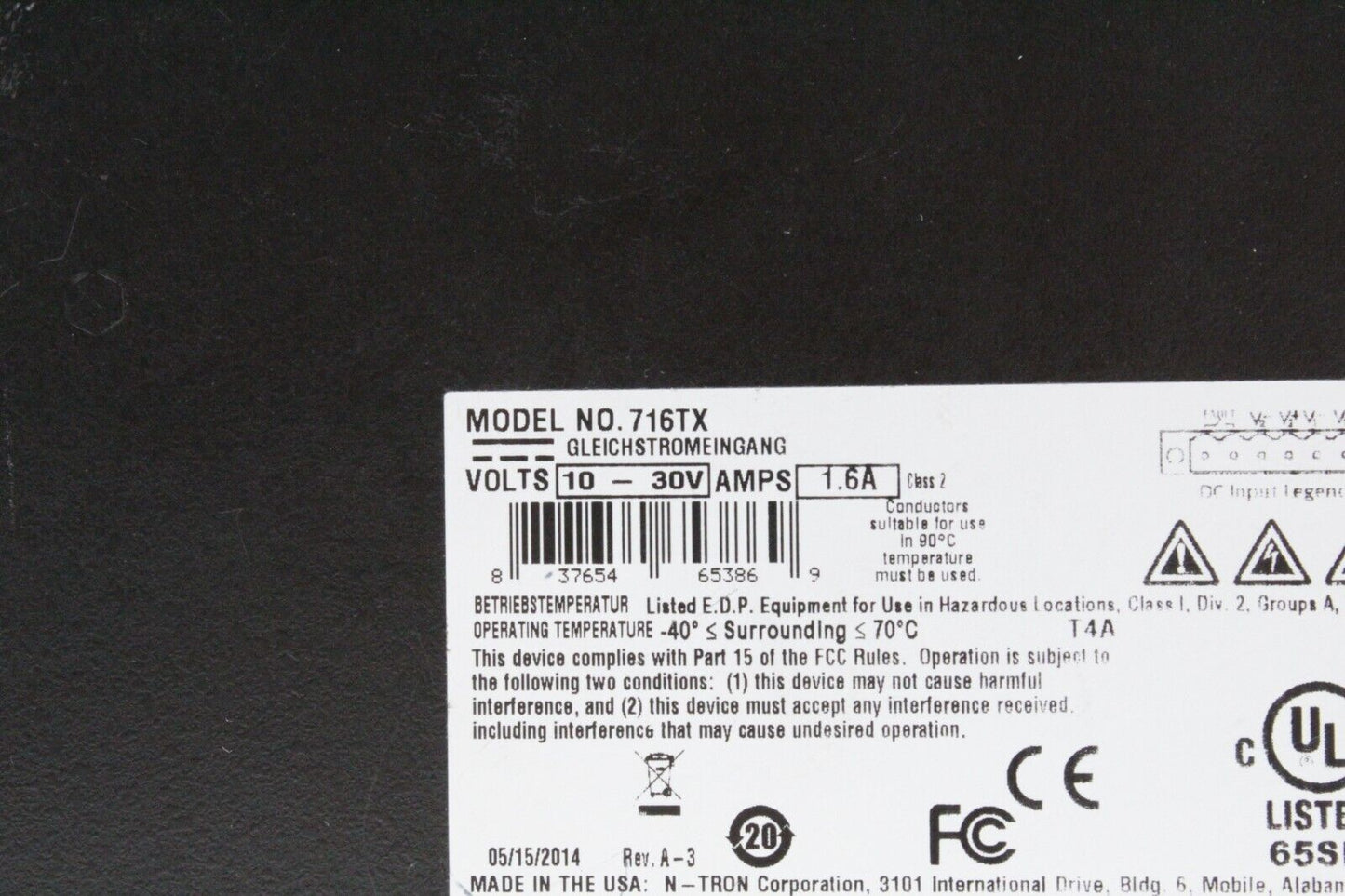 Red Lion Controls N-TRON 716TX 16-Port Fully Managed Industrial Ethernet Switch