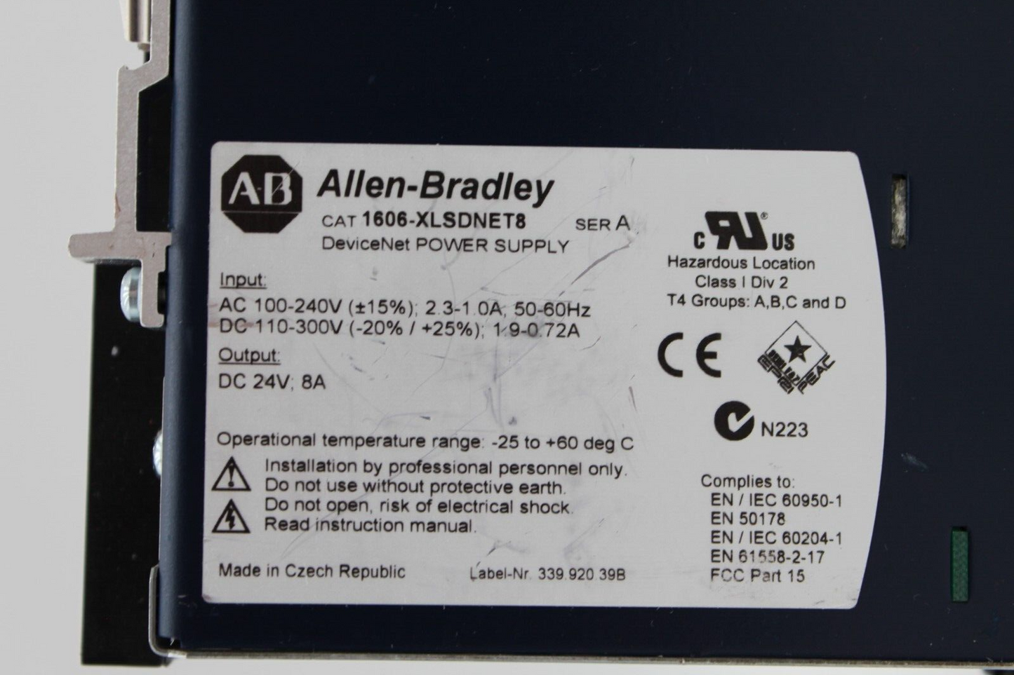 Allen-Bradley 1606-XLSDNET8 Power Supply
