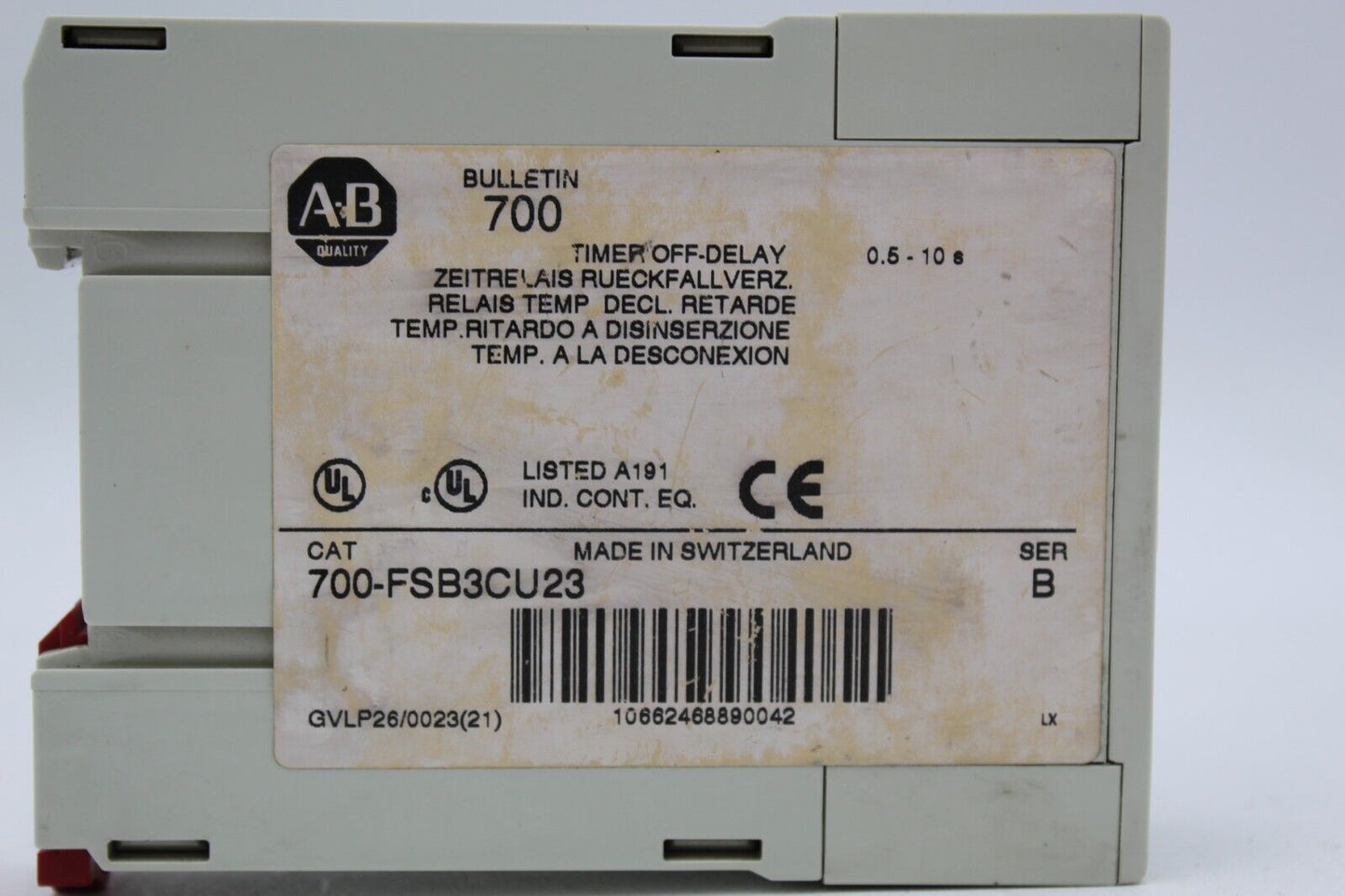 Allen-Bradley 700-FS-100JU23 Timing Relay