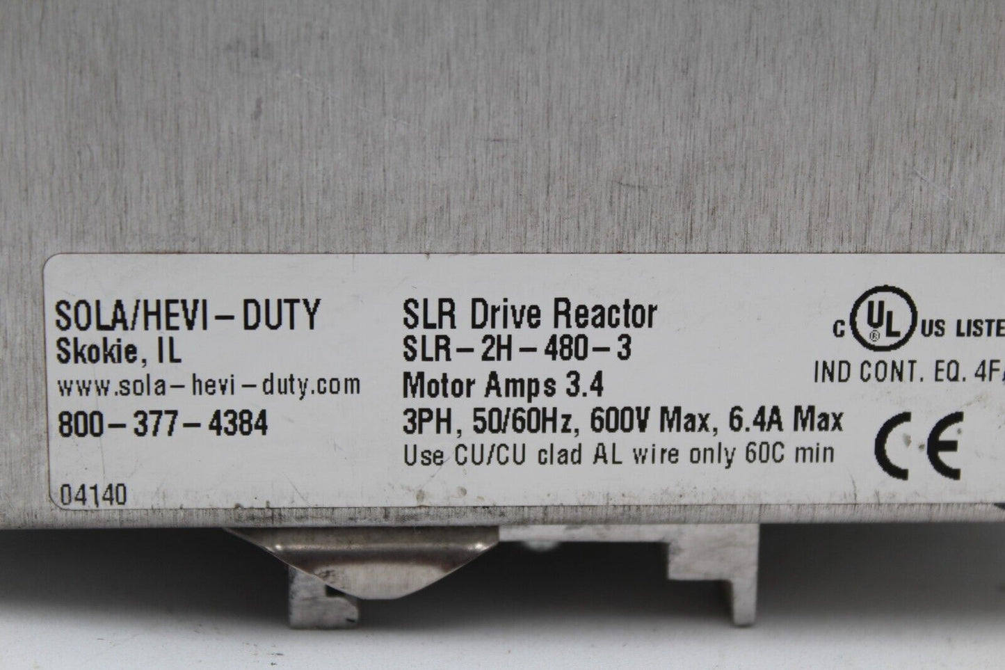 SOLA SLR-2H-480-3 LINE DRIVE REACTOR