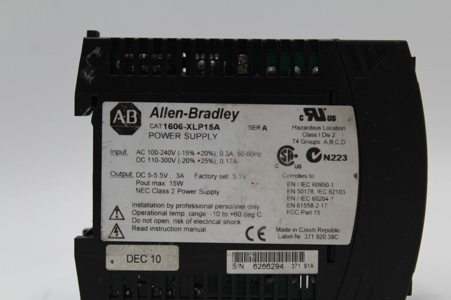 Allen-Bradley 1606-XLP15A Power Supply