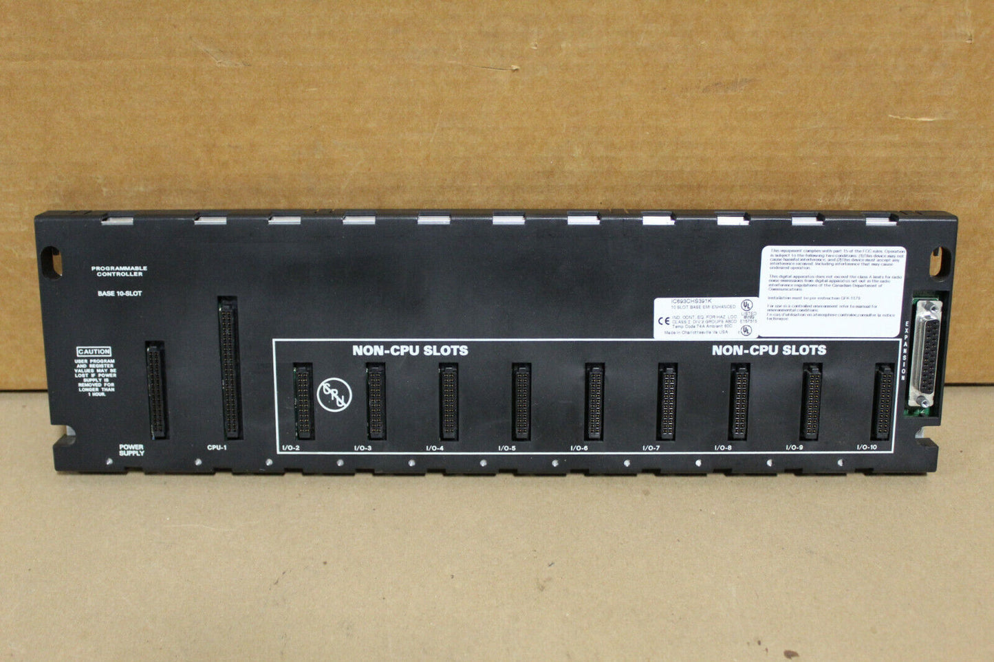 GE Fanuc IC693CHS391K 10 Slot Base EMI