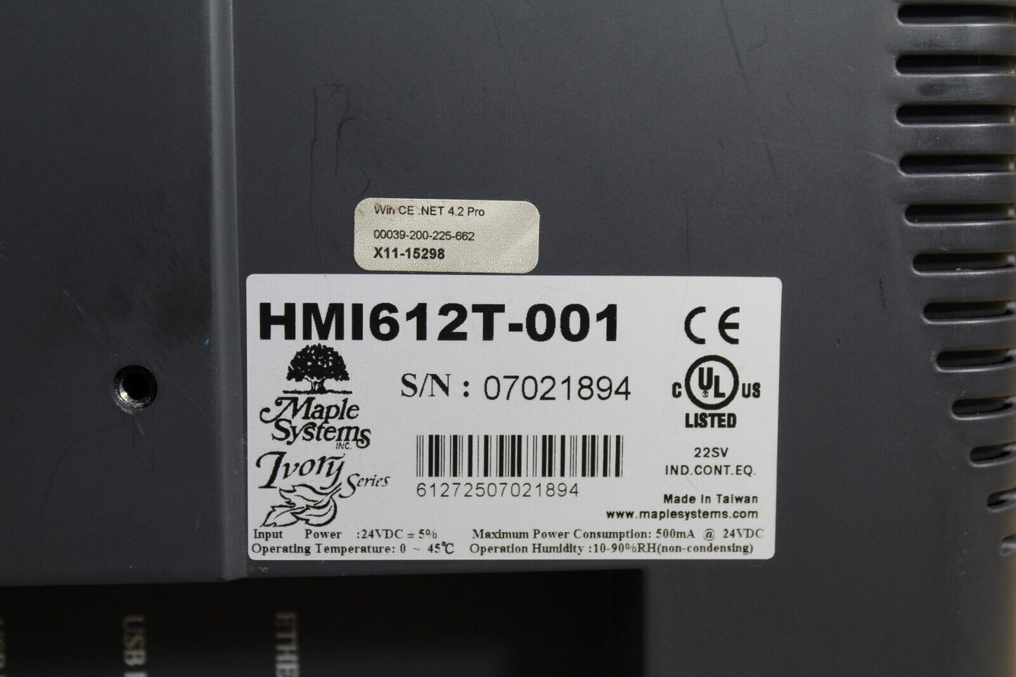 Maple Systems HMI612T-001 Operator Interface Panel