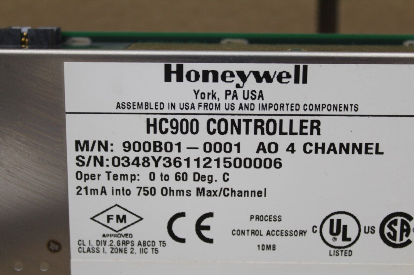 Honeywell 900B01-0001 Analog Output