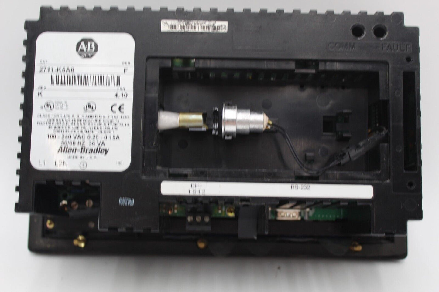 Allen Bradley 2711-K5A8 Ser. F PanelView 550 *no Back Cover + Tape Residue