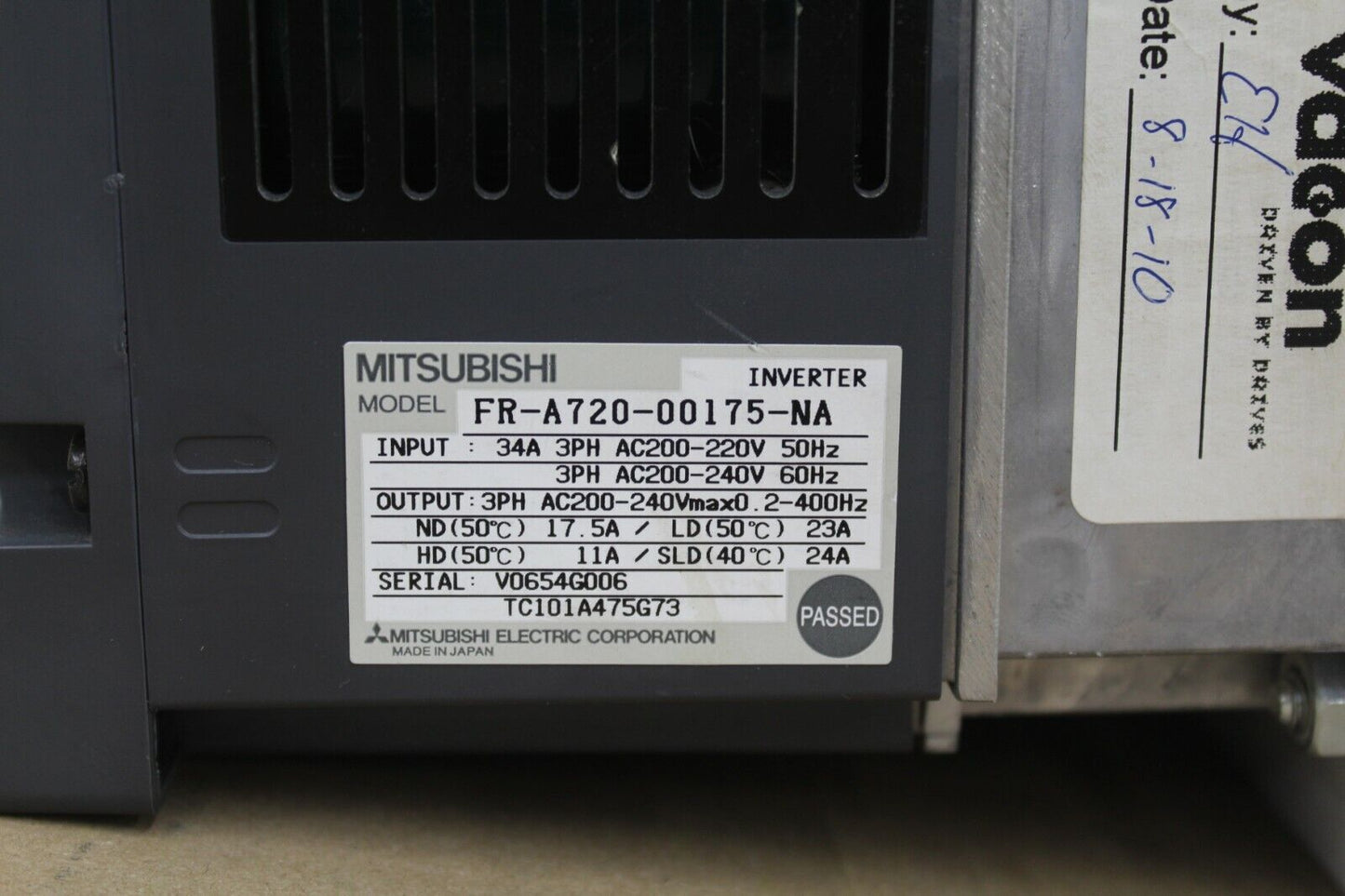 Mitsubishi FR-A720-00175-NA Inverter
