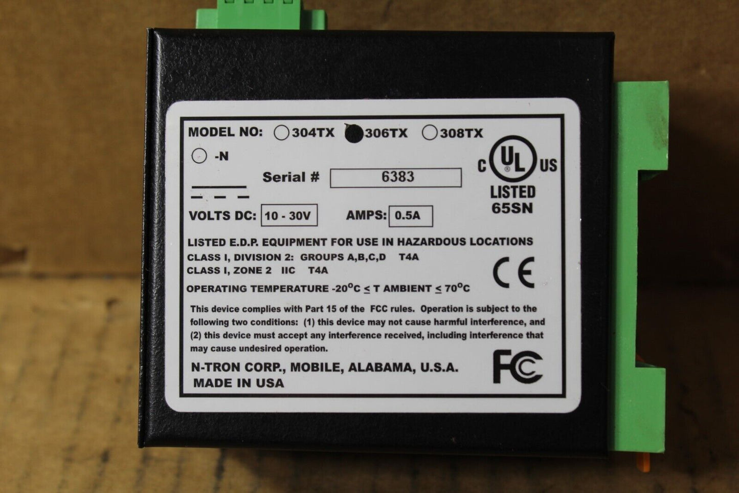 N-Tron 306TX 6-Port Industrial Ethernet Switch