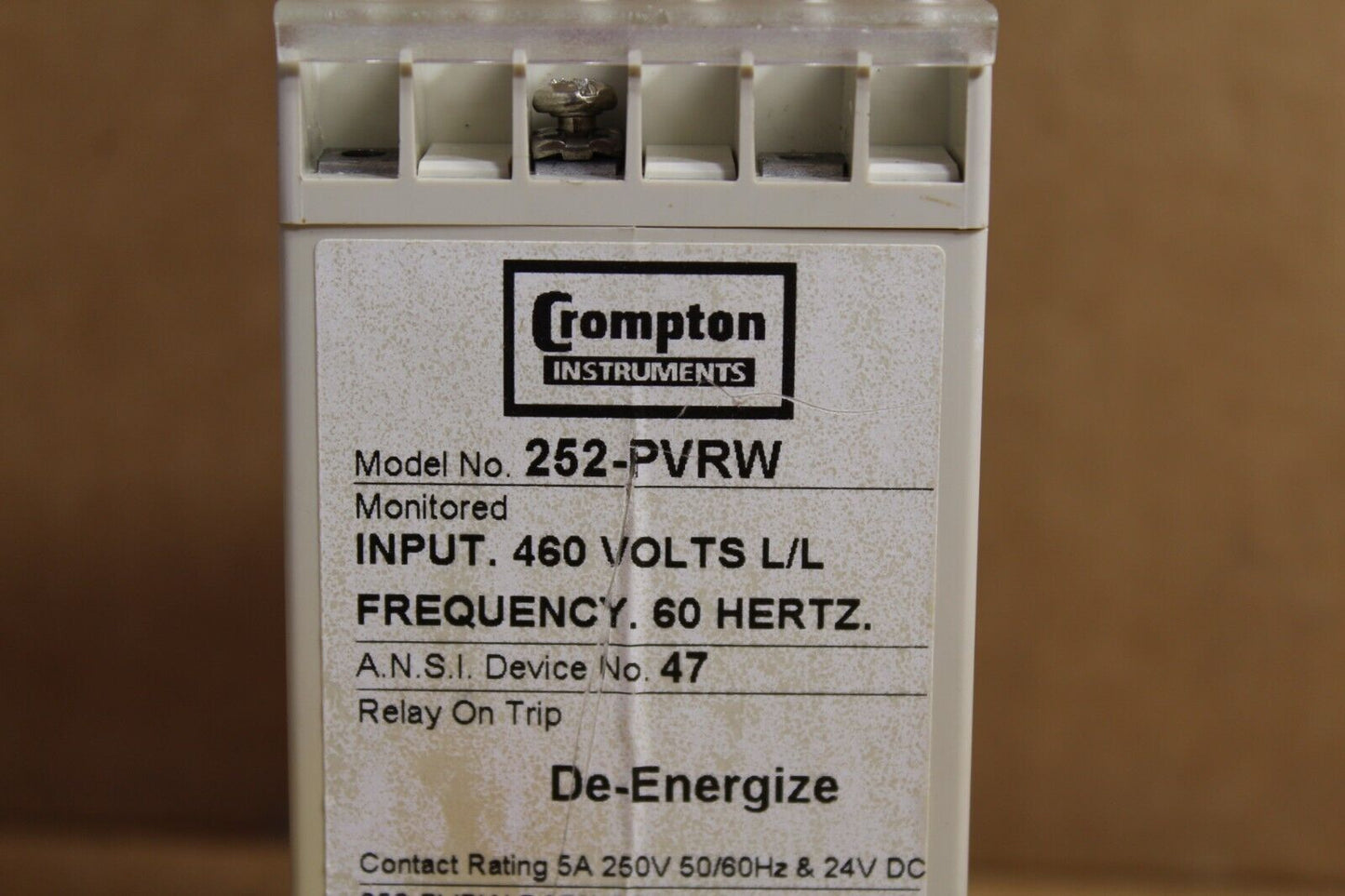 Crompton Instruments 252-PVRW Protector Relay