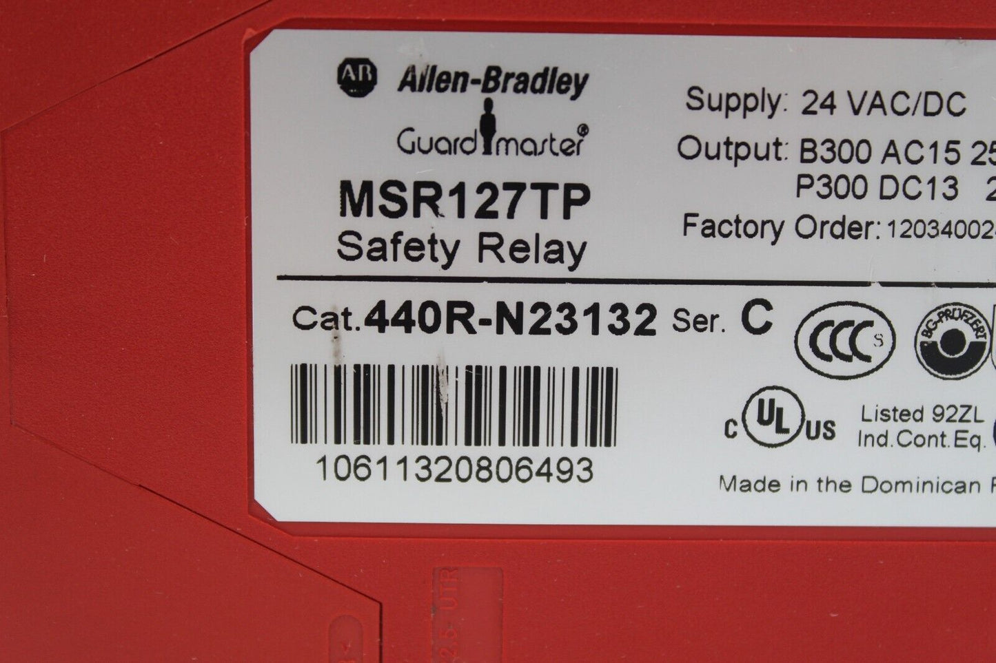 Allen-Bradley 440R-N23132 Safety Relay