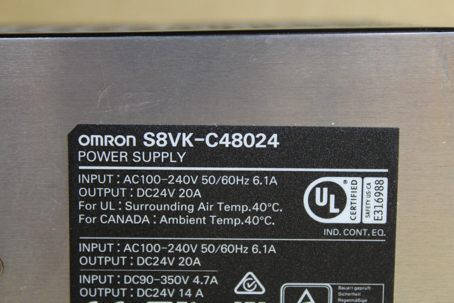 Omron S8VK-C48024 Power Supply