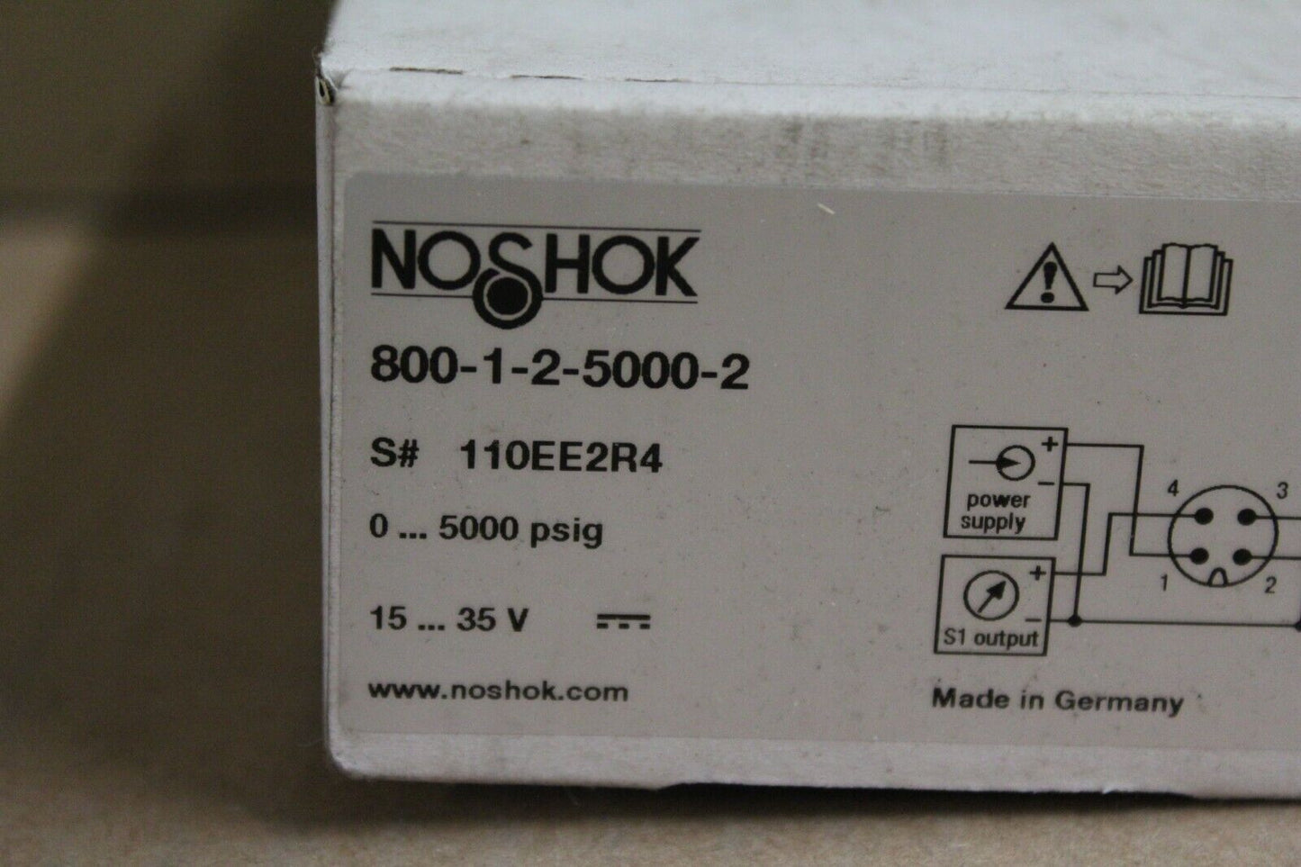 Noshok 800-1-2-500-2 Pressure Switch Sensor