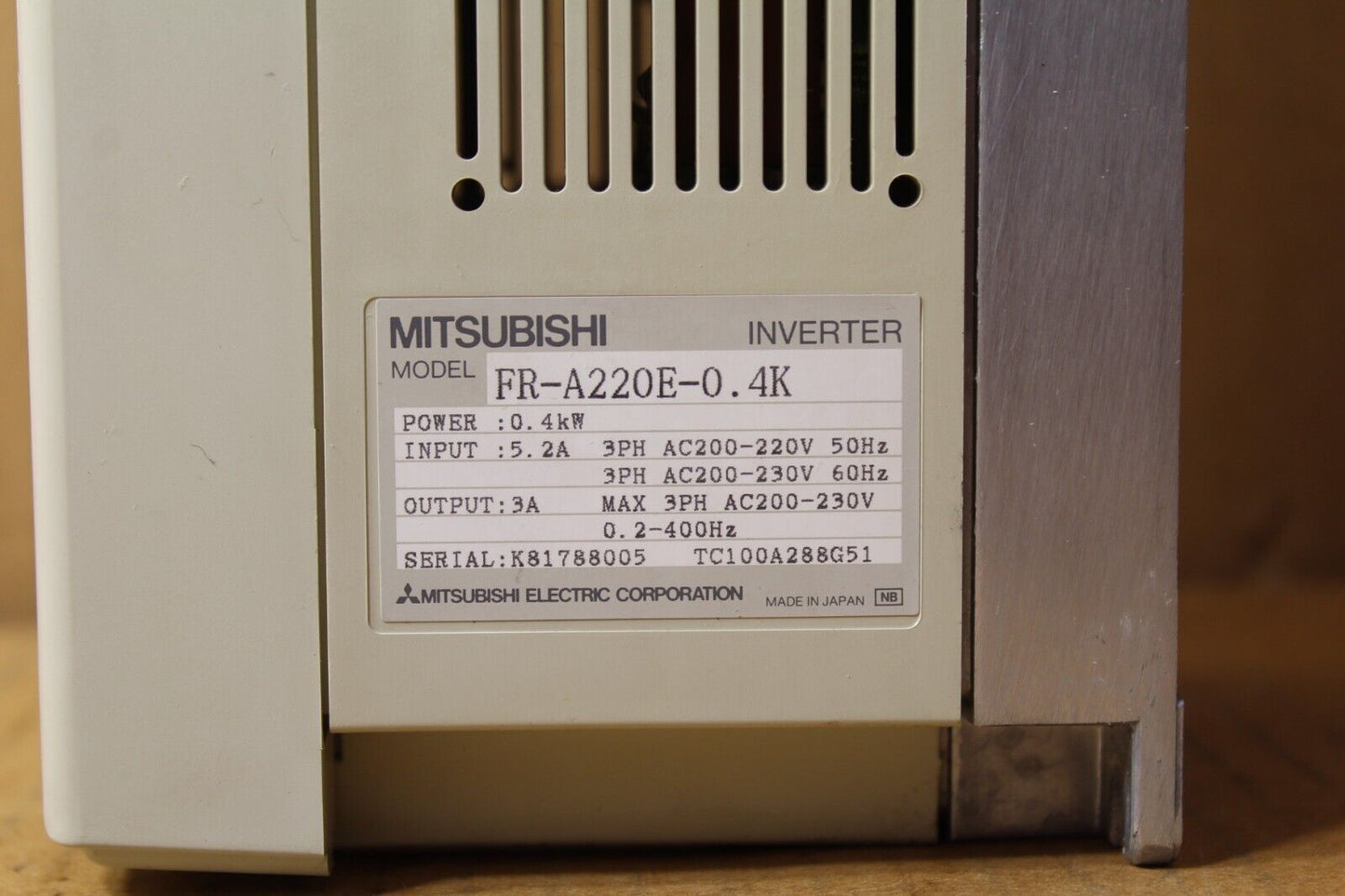 Mitsubishi FR-A220E-0.4K Inverter