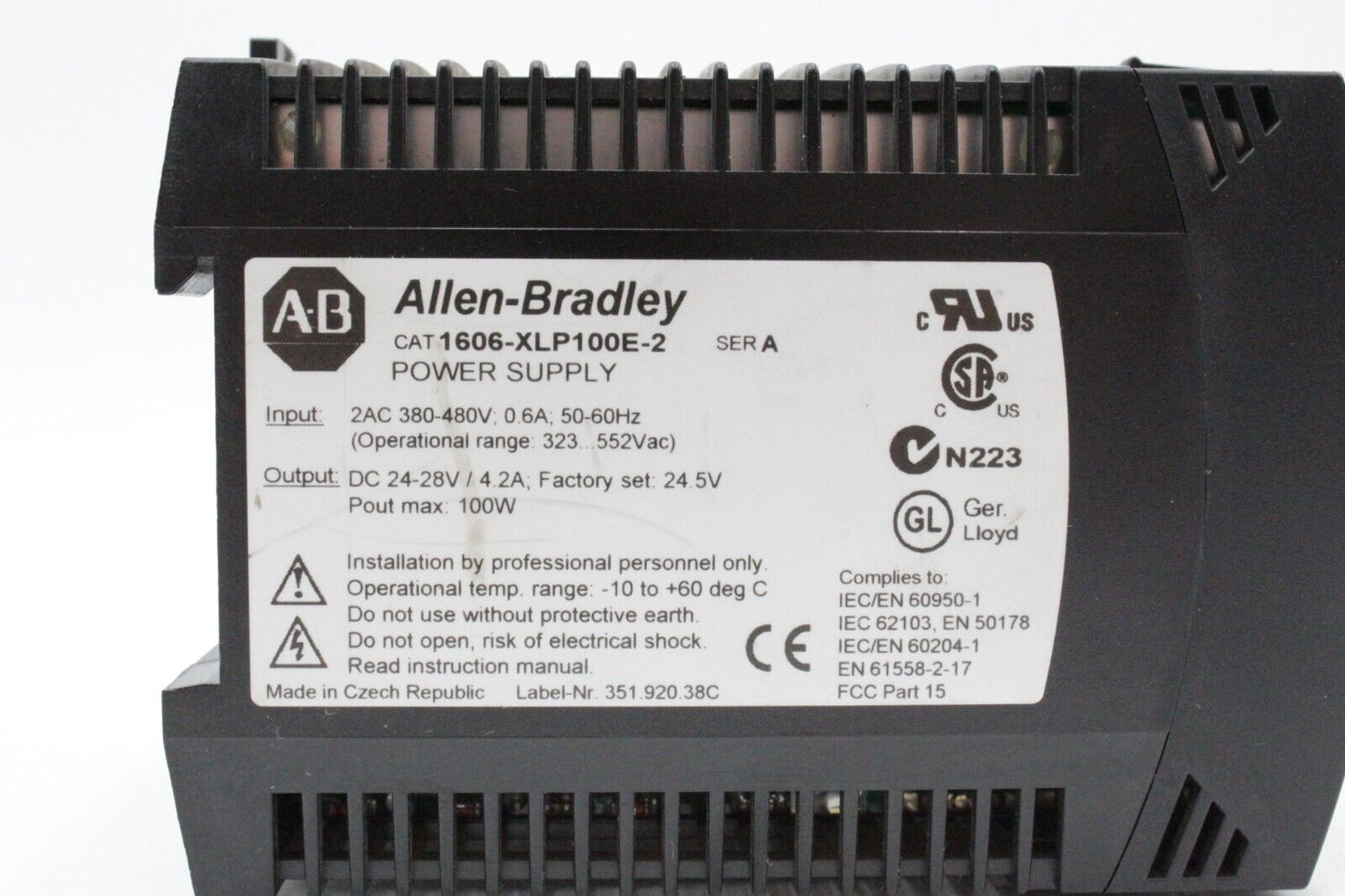 Allen-Bradley 1606-XLP100E-2 Power Supply