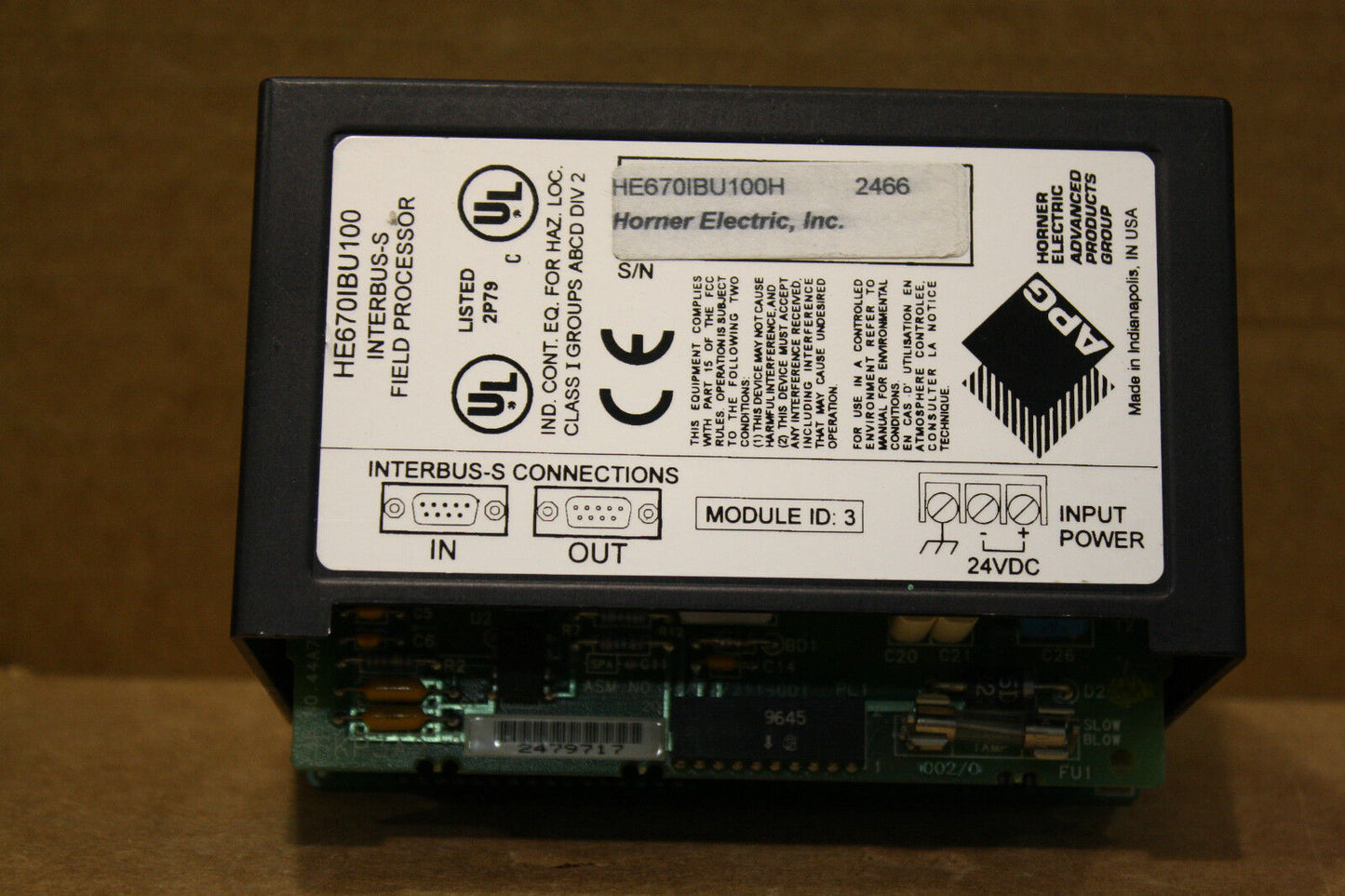 GE FANUC HE670IBU100N BUS INTERFACE UNIT FOR GE FIELD CONTROL INTERBUS-S
