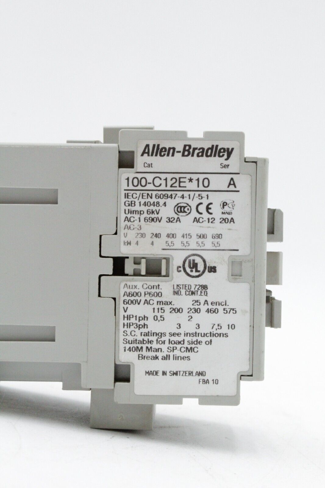 Allen-Bradley 100-C12E*10 Contactor