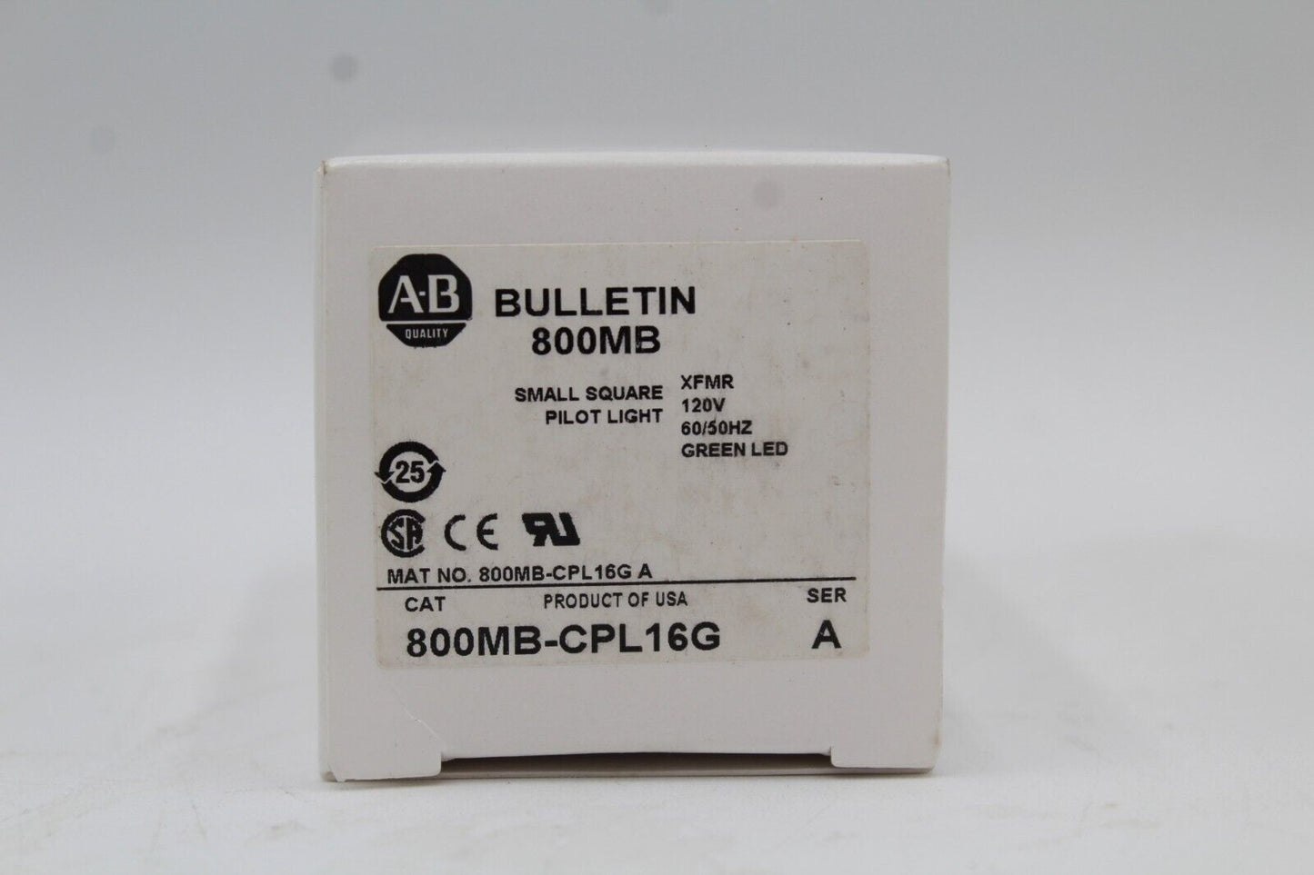 Allen-Bradley 800MB-CPL16G Small Square Pilot Light
