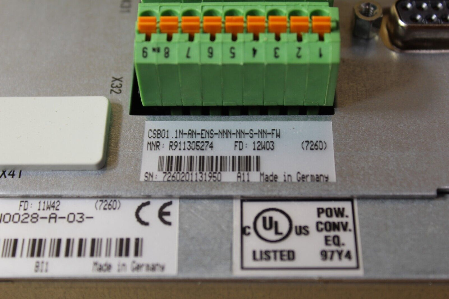 Rexroth HCS02.1E-W0028-A-03-NNNN w/ CSB01.1N-AN-ENS-NNN-NN-S-NN-FW Eco Drive