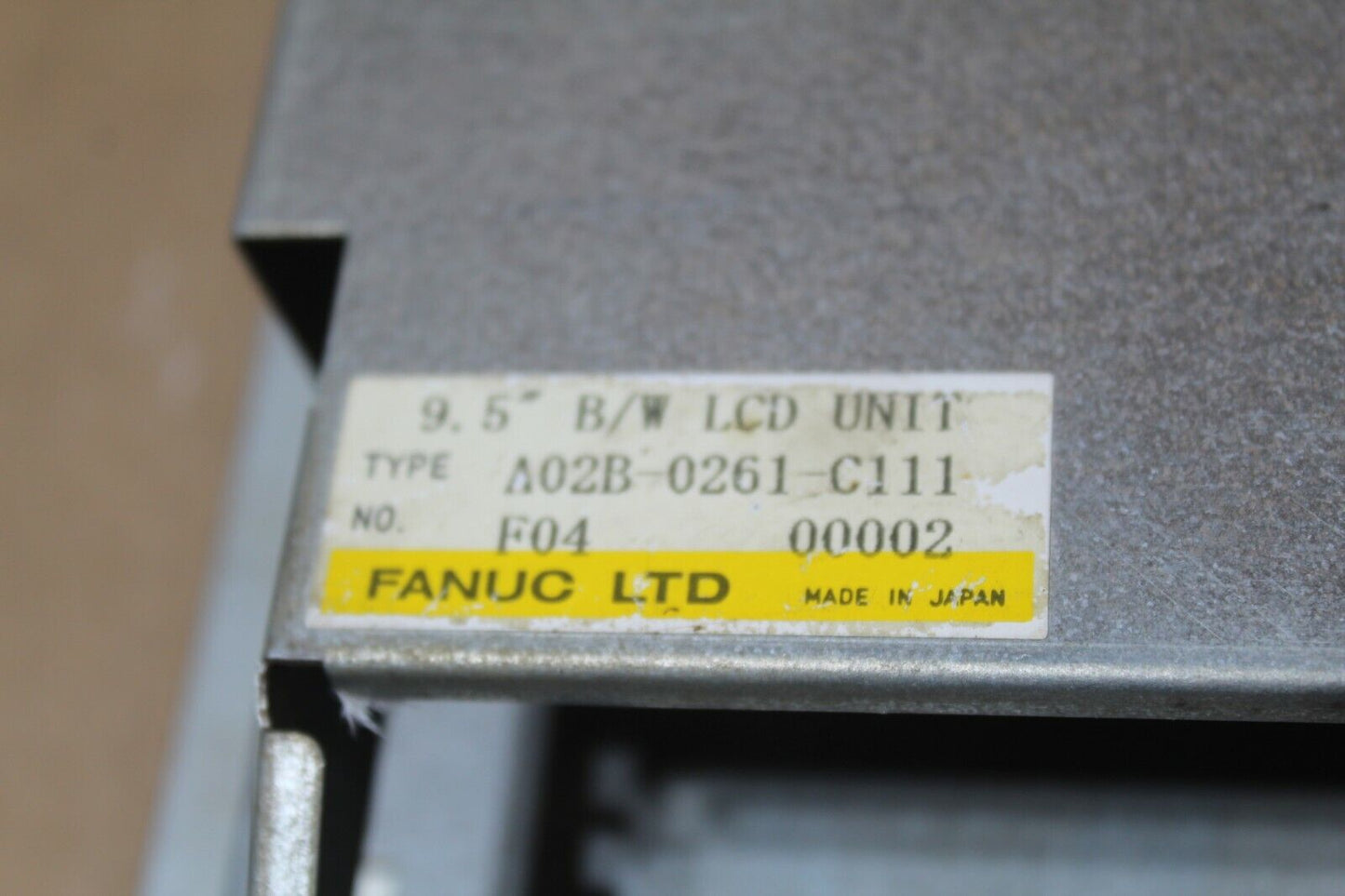 Fanuc A02B-0261-C111 9.5" B/W LCD Unit
