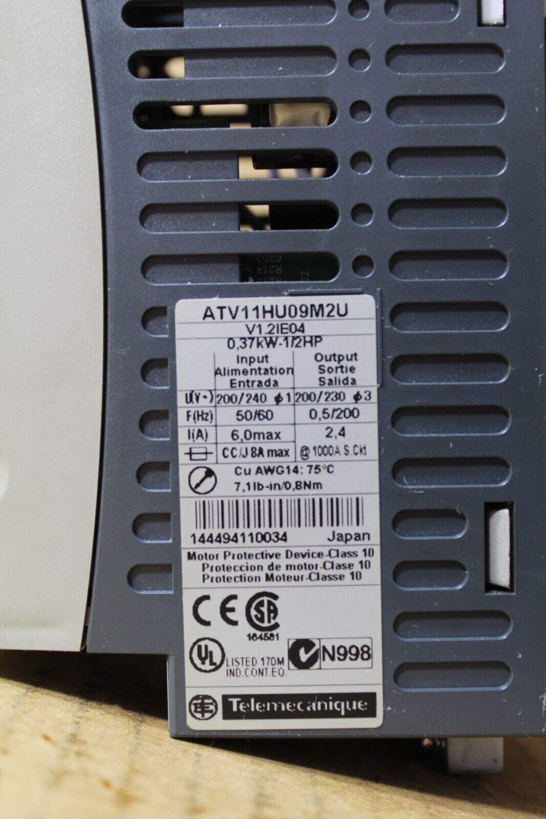 Telemecanique ATV11HU09M2U Variable Speed Drive