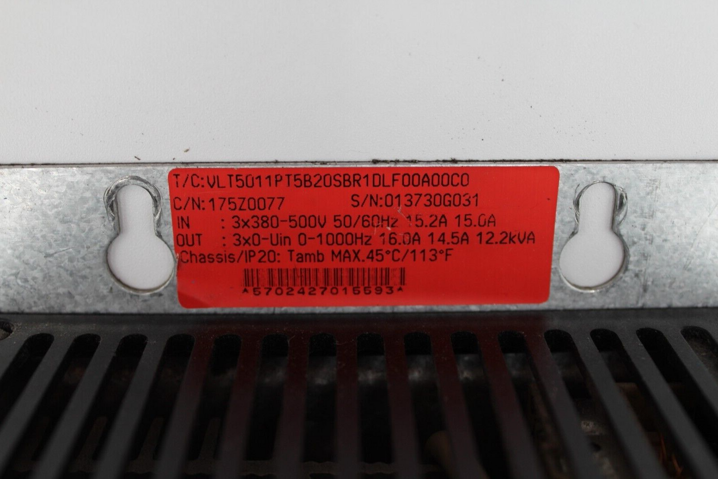 DanFoss VLT5011PT5B20SBR1DLF00A00C0 Variable Speed Drive (No Wire Cover)