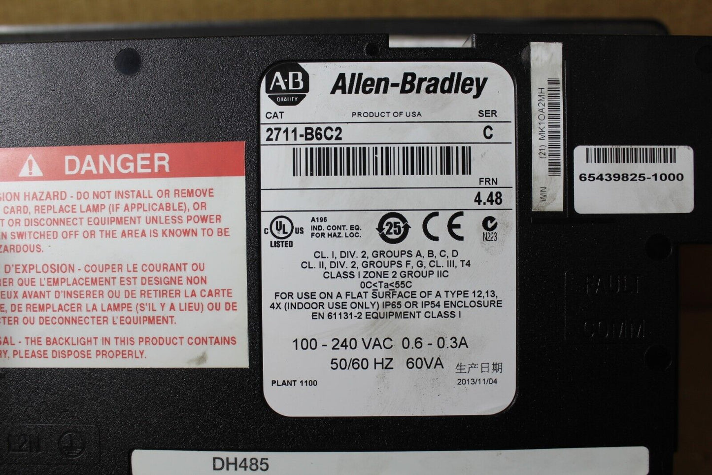 Allen-Bradley PanelView 600 2711-B6C2 Operator Interface Panel