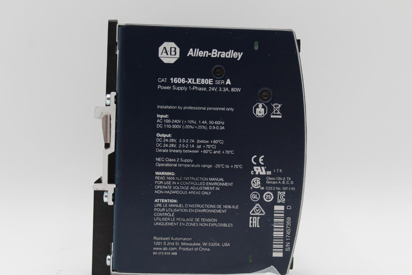 Allen-Bradley 1606-XLE80E Power Supply