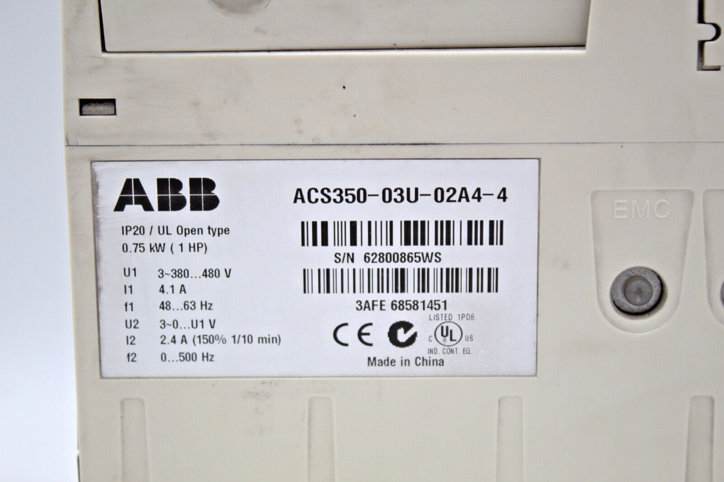 ABB ACS350-03U-02A4-4 Frequency Converter