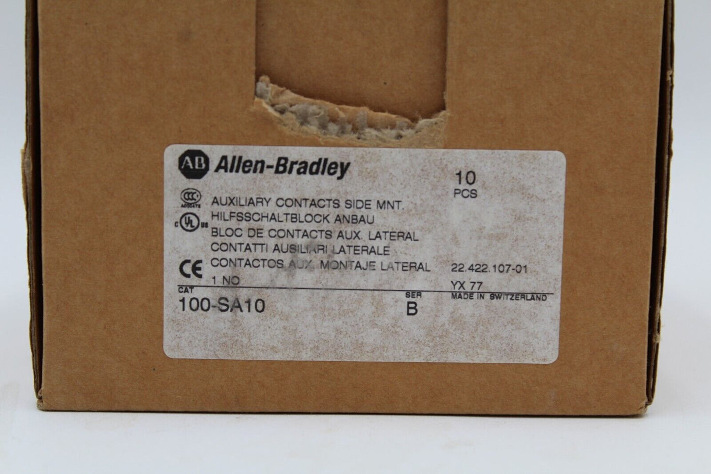 Allen-Bradley 100-SA10 Auxiliary Contact Side Mount (1PC)