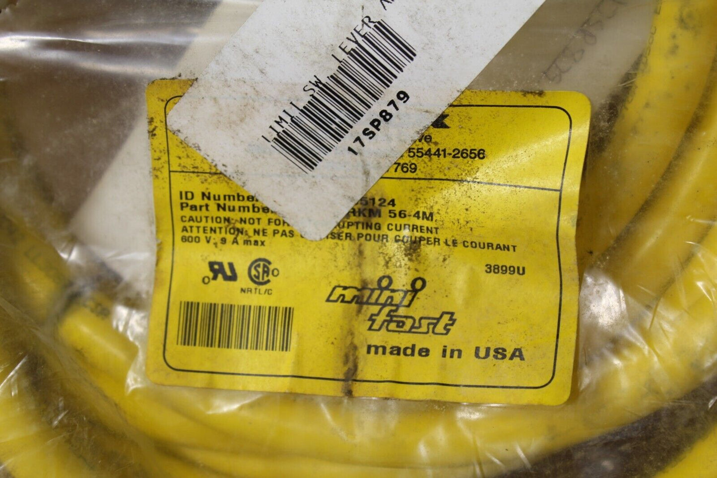Turck P-7K-SC-261061-MSHA Single Ended Cordset