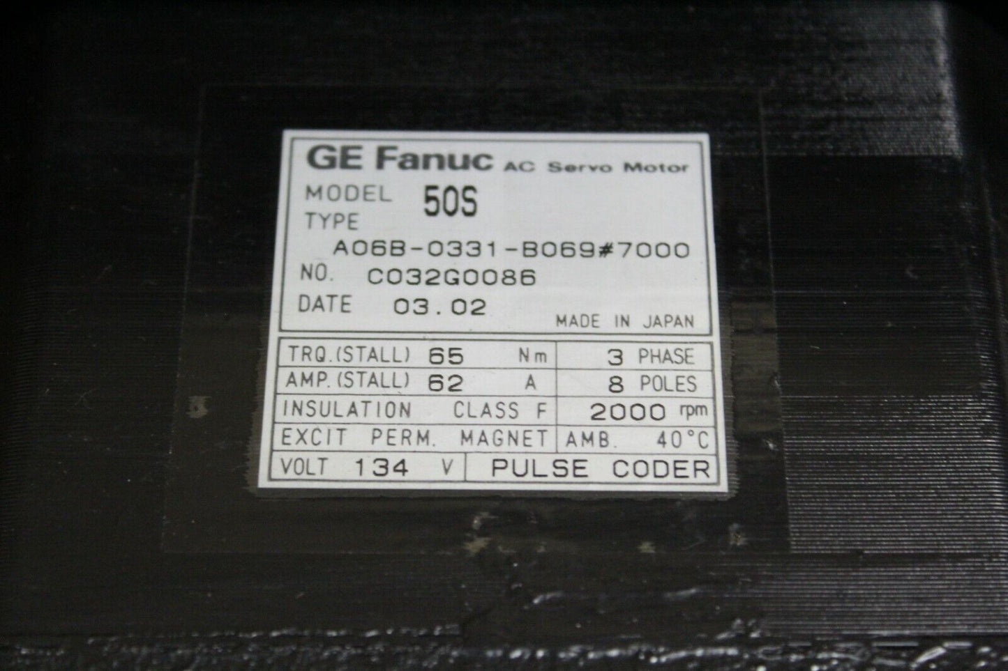 Fanuc A06B-0331-B069#7000 Spindle Motor A06B-0331-B069